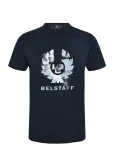 Belstaff - Blur T-Shirt Cotton Dark Ink - L&uuml;hikeste varrukatega - M