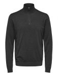 Selected - Slmberg Ls Half Zip Noos - Poolpika lukuga džemprid - XXL