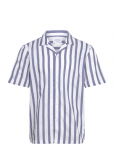 Lindbergh - Cot/Lin Striped Resort S/S - L&uuml;hikeste varrukatega - M