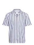 Lindbergh - Cot/Lin Striped Resort S/S - L&uuml;hikeste varrukatega - M