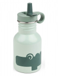 Done By Deer - Metal Bottle Croco Green 350 Ml - S&ouml;&ouml;giaeg - &Oslash; 7X H 15CM