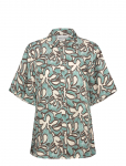 Malina - Gia Printed Short Sleeve Shirt - Linased s&auml;rgid - M