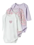 Name It - Nbfbody 3P Ls Lilac Petit Flower Noos - Pikkade varrukatega - 50