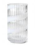 Lyngby Porcel&aelig;n - Lyngby Vase H15.5 Cm Swirl Hvid Mundbl&aelig;st Glas - Small Vases - 15.5 CM