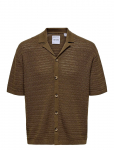 ONLY & SONS - Onsthiago Ovz 7 Ss Resort Crochet Shirt - L&uuml;hikeste varrukatega kootud polos&auml;rgid - M