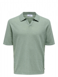 ONLY & SONS - Onsgeorge Reg 12 Linen Ss Polo Knit - L&uuml;hikeste varrukatega - XS