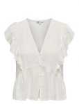 ONLY - Onlrian Flonce S/S Top Wvn - L&uuml;hikeste varrukatega - XS