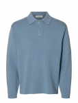 Selected - Slmteller Fn Half Zip Polo Noos - Pikkade varrukatega kootud polos&auml;rgid - M
