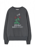 THE ANIMALS OBSERVATORY - Flowers Dark Frey Bear Sweatshirt - Dressipluusid - 12 Y