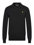 Lyle & Scott - Cotton Merino Football Collar Jumper - Pikkade varrukatega kootud polos&auml;rgid - XXL