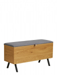 House Nordic - Bj&oslash;rk - Bench With Storage, Oak Look, 92X33X48 Cm - Taburetid ja pingid - 33X92X48CM