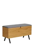 House Nordic - Bj&oslash;rk - Bench With Storage, Oak Look, 92X33X48 Cm - Taburetid ja pingid - 33X92X48CM