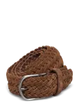 Anderson's - Suede Woven Belt Dark Brown - 3,5 - Punutud v&ouml;&ouml;d - 85