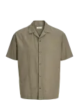 Jack & Jones - Jjesummer Linen Blend Resort Shirt Ss Sn - Vabaaja s&auml;rgid - S