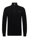 Gant - Waffle Knit Half-Zip Sweater - Poolpika lukuga džemprid - L