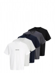 Jack & Jones - Jornorrebro Emb Tee Ss Cn 5Pk Mp - L&uuml;hikeste varrukatega - XXL