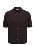 ONLY & SONS - Onssilas Reg Ss Shirt Knit - L&uuml;hikeste varrukatega kootud polos&auml;rgid - XL