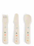Done By Deer - Foodie Cutlery Set Celebration Sand - S&ouml;&ouml;giriistad - 12X 2X 1CM