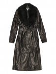 REMAIN Birger Christensen - Leather Trench With Fur Collar - Nahk - 38