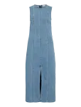 Vila - Viwinona New S/L O-Neck Long Denim Dress - P&otilde;lveni ja midi - L