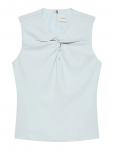 Calvin Klein - Scuba Crepe Hardware Top - Varrukateta - S