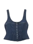 Wrangler - Pleated Corset Top - Varrukateta l&uuml;hikesed topid - L x 00