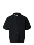 Selected - Slhrlxmonty Texture Ss Shirt - L&uuml;hikeste varrukatega s&auml;rgid - L
