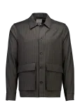 Lindbergh - Striped Overshirt W Box Pocket - Kerged jakid - XL