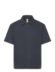 Brixtol Textiles - Frank S/S Linen Dark Navy - L&uuml;hikeste varrukatega s&auml;rgid - M