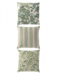 J-Line - S/3 Cushion Squ Polyes Grn/Bl - Padjad - W45CM