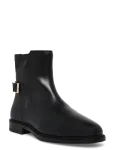 Tommy Hilfiger - Th Buckle Leather Ankle Boot - Madala kontsaga poolsaapad - 37