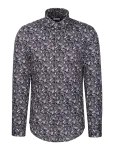Seidensticker - Business Shirt Slim - Mustriga s&auml;rgid - 43