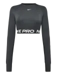 Nike - Nike Pro Df 365 Crop Ls - Spordi pikkade varrukatega l&uuml;hikesed topid - XS