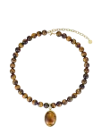 Bud To Rose - Retro Stone Necklace Brown/Gold - Statement kaelakeed - ONE SIZE