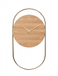 Andersen Furniture - A-Wall Clock Oak With Brass Ring - Seinakellad - ONE SIZE