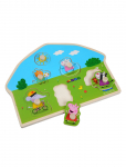 Gurli Gris - Peppa Pig Wooden Knob Puzzle Playground - Nupupusled - ONE SIZE