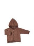 Smallstuff - Cardigan Boucl&eacute; Merino Wool W. Buttons And Hoodie - Fliisjakid - 68-74