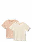 Wheat - 2 Rib T-Shirt S/S Alicia - L&uuml;hikeste varrukatega - 128