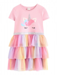 Lindex - Short-Sleeved Flounce Dress - L&uuml;hikeste varrukatega vabaajakleidid - 128
