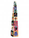 Vilac - Stacking Cubes In Rainbow Colours By Andy Westface - Virnastatavad klotsid - ONE SIZE