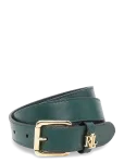 Lauren Ralph Lauren - Logo-Keeper Leather Skinny Belt - V&ouml;&ouml;d - M