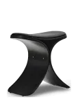 Gejst - Luno Stool Black Oak/ Black Leather - Taburetid ja pingid - 45X48X28