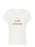 Cream - Cralma T-Shirt - L&uuml;hikeste varrukatega - S