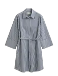 Gant - Stripe Poplin Belted Shirt Dress - P&otilde;lveni ja midi - 34