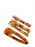 Pipol's Bazaar - Betsy Hair Clip 3 Pcs Red Spot - Juukseklambrid - ONE SIZE