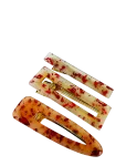 Pipol's Bazaar - Betsy Hair Clip 3 Pcs Red Spot - Juukseklambrid - ONE SIZE