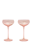 Here's How - Glas Coupe The Lou- Set Om 2- Rosa - Kokteiliklaasid - ONE SIZE