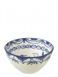 J-Line - Bowl Granada Hi Cer Wh/Blu M - Puuviljakausid - &Oslash; 22 CM