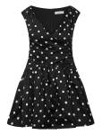 Self Portrait - Polka Dot Flared Dress - L&uuml;hikesed kleidid - 38