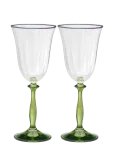 Anna + Nina - Freya Optic Wine Glass Set Of 2 - Valge veini klaasid - ONE SIZE